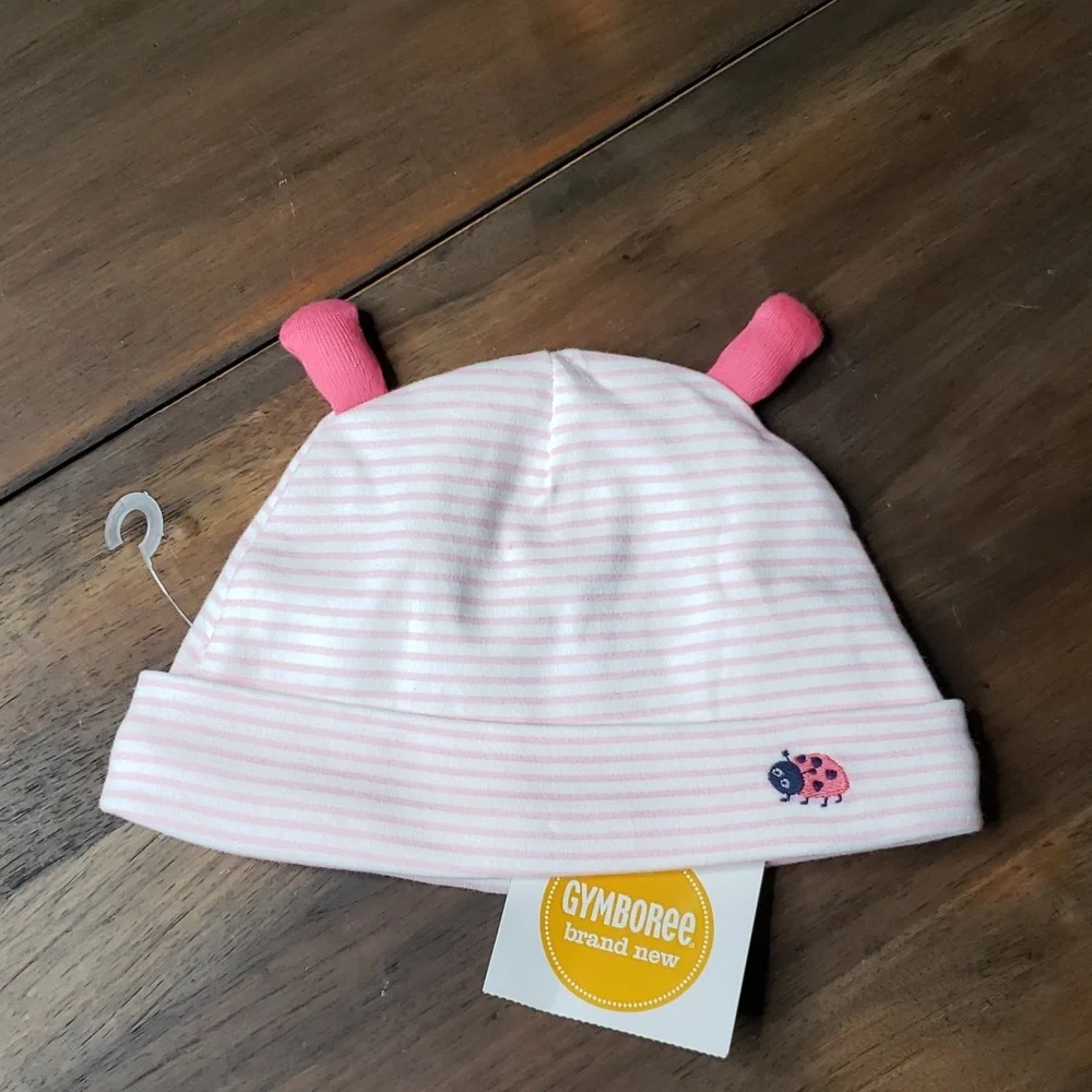 Gymboree NWT 2016 Cute As A Button Embroidered Lady Bug Hat
